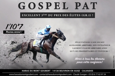 GOSPEL PAT EN EXCELLENT 3E DANS LE PRIX DES ELITES Gr.I